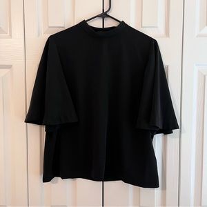H&M Black Open Back Blouse